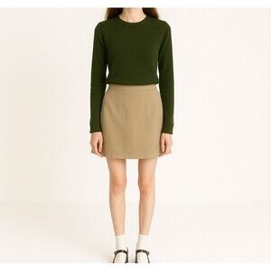 Charter Club Petite Green 85% Wool Crewneck Sweater Size P/P Small Academia Prep